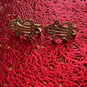 💲 5 for $20 Vintage Goldtone and Crystal Pierced Earrings